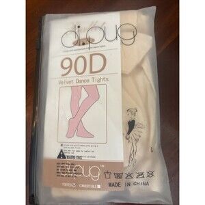 Dipug Girls 2 Pairs Xsmall 90D Velvet Footed Dance Ballet Tights Pink New Sealed